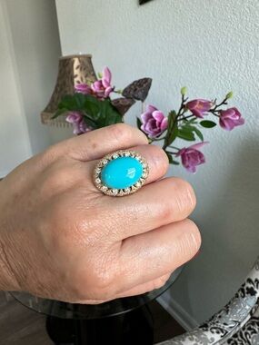 11.92Ct Sleeping Beauty
Turquoise Natural Diamond
14K Yellow Gold Ring